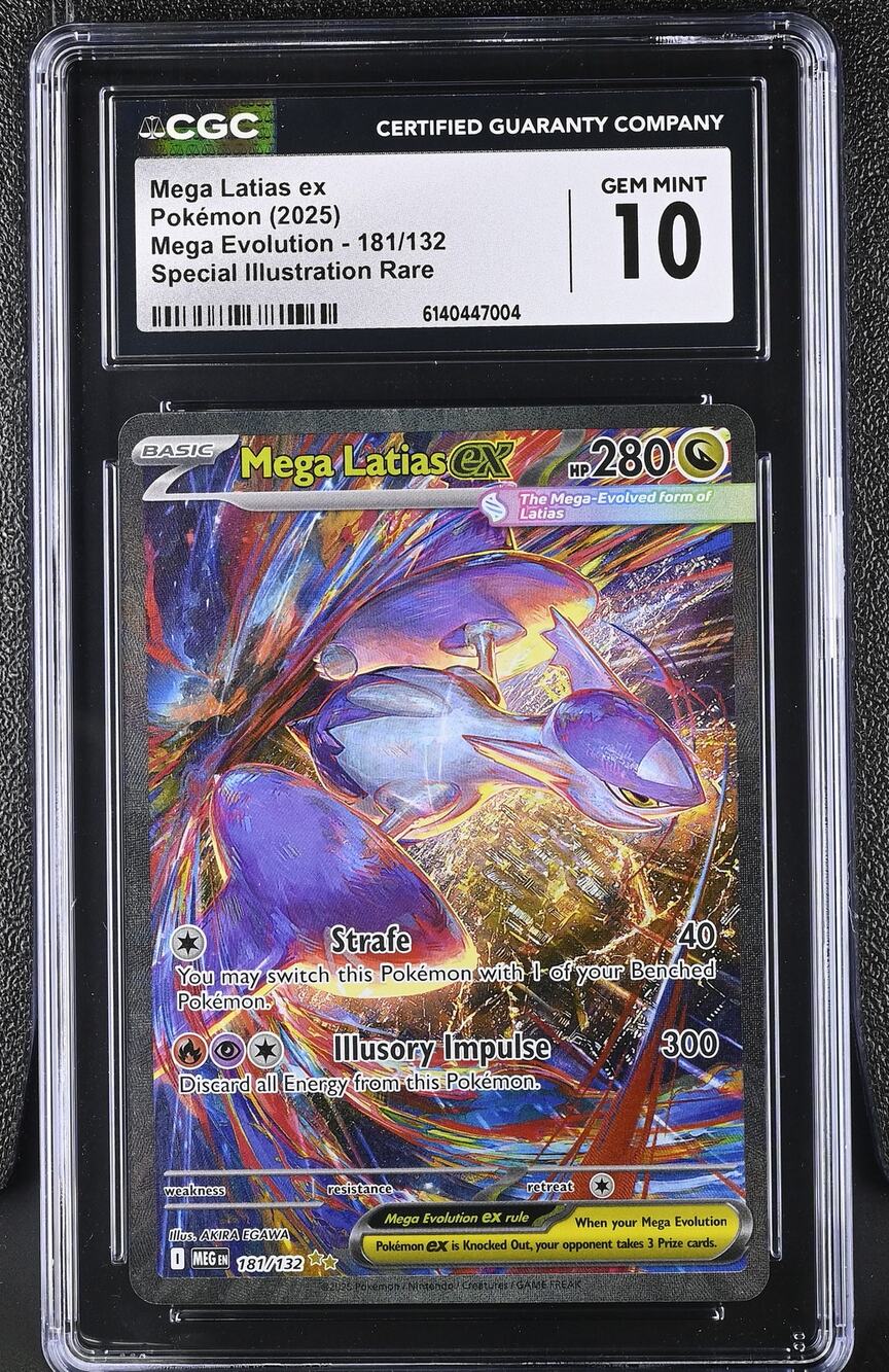 CGC 10 GEM MINT Mega Latias ex 181/132 Pokémon 2025 Mega Evolution Holo Graded